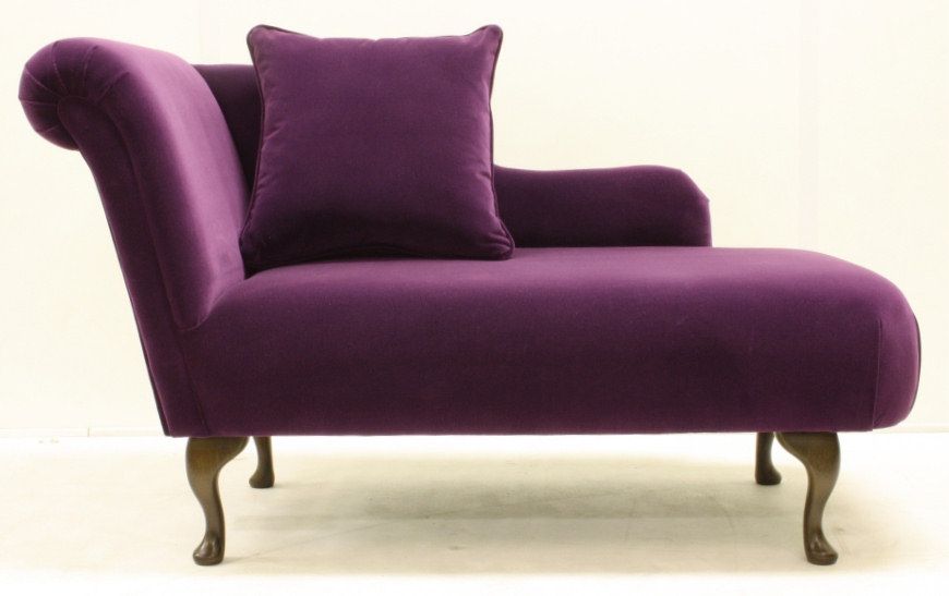 Designs Small Chaise Lounge Purple With Cushions … | Chaise lounge .