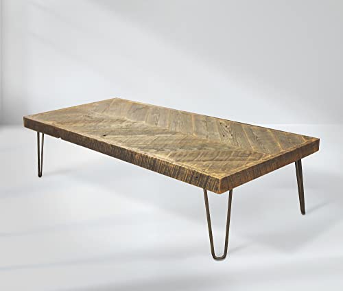 Amazon.com: Reclaimed Wood Coffee Table, Chevron Pattern: Handma