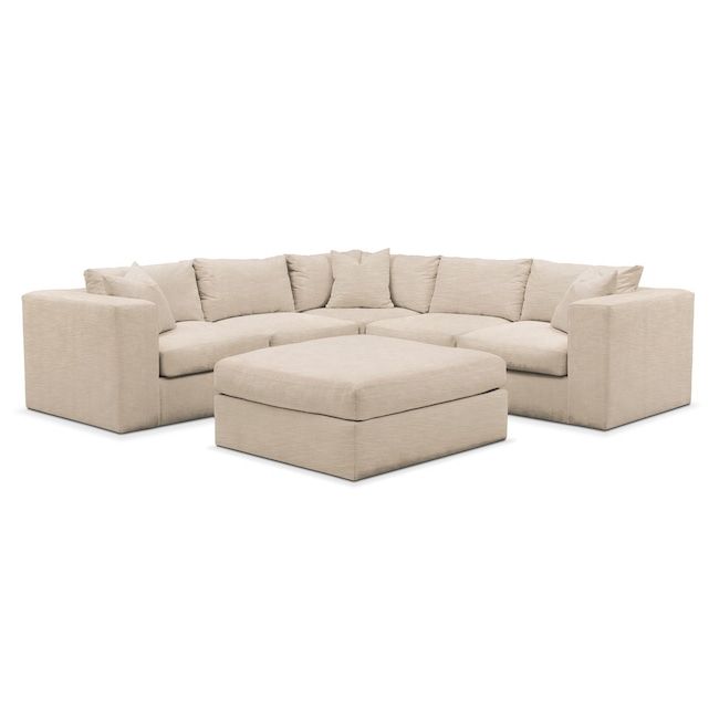 Collin 5-Piece Sectional with Ottoman | Furniture, Modular couch .