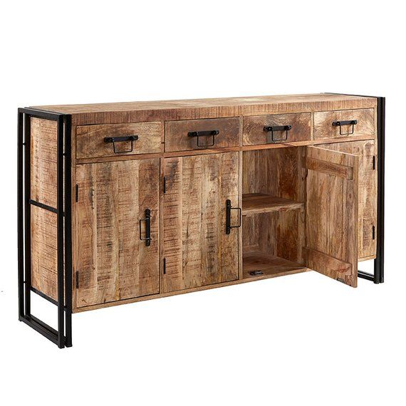 Mintis Upcycled Industrial Extra Large Sideboard | Large sideboard .