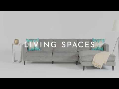 Cosmos Grey 2 Piece Sectional with Chaise | Living Spaces - YouTu