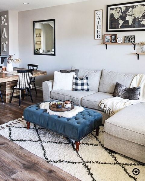 A warm farmhouse inspired living room featuring the Delano 2 Piece .