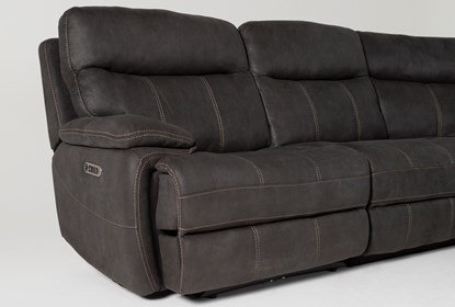 Denali II Charcoal 6 Piece Reclining Sectional With 2 Power .
