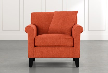 Devon II Orange Arm Chair | Living Spac