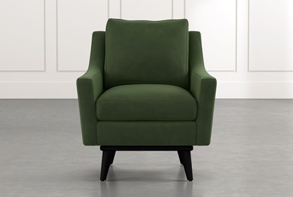 Devon II Green Swivel Accent Chair | Living Spac