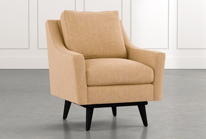 Devon II Yellow Swivel Accent Chair | Living Spac