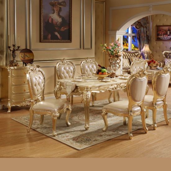 China Factory Wholesale Wood Dining Table with Leather Sofa Chairs .