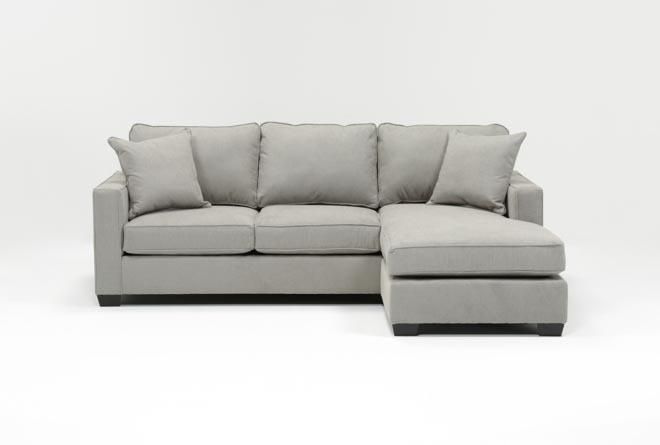 Egan II Cement Sofa With Reversible Chaise | Sectional sofa with .