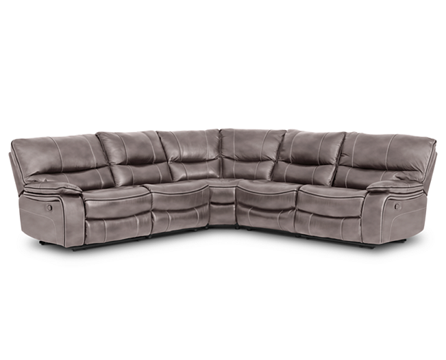 Sectionals-Aviator 5 Pc. Sectional-Leather luxury with a cool vibe .