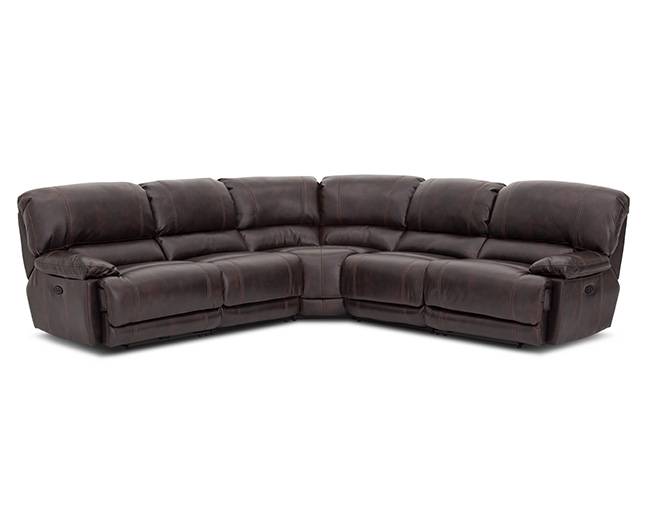 Elevations 6 Pc. Chocolate Reclining Sectional - Furniture R