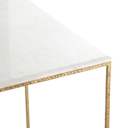 Gold Leaf Side Table - Wisteria | Table, Square side table, White .