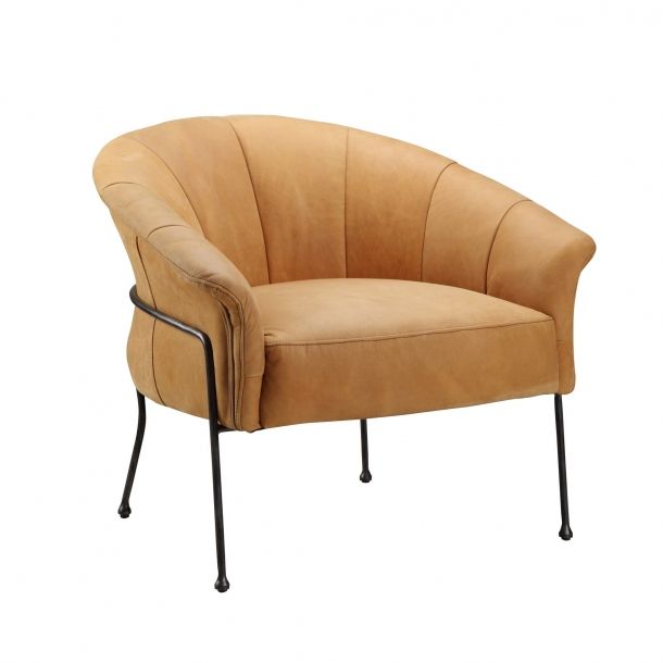 Gordon Arm Chair- Tan Leather | Living room furniture chairs .
