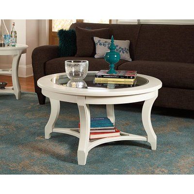 American Drew Lynn Haven Coffee Table | Round glass coffee table .