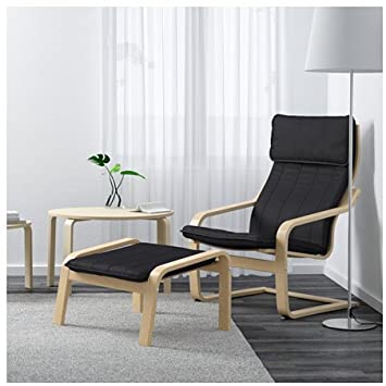Amazon.com: Ikea Poang Chair Armchair and Footstool Set with .
