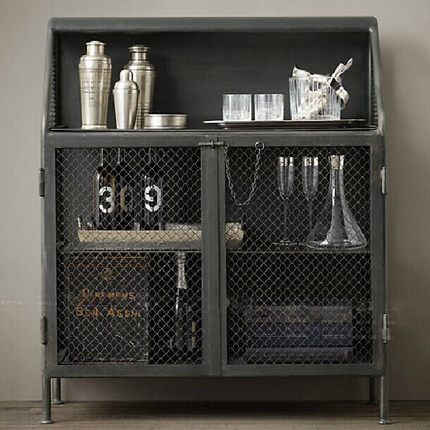 industrial loft style wrought iron sideboard cabinet storage .