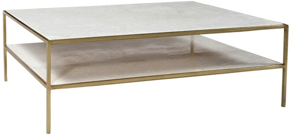 Brass and Marble Coffee Table | Interior Spaces in Jackson .