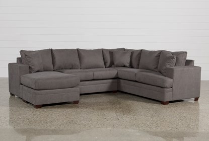 Kerri Charcoal 2 Piece Sectional With Left Arm Facing Chaise .