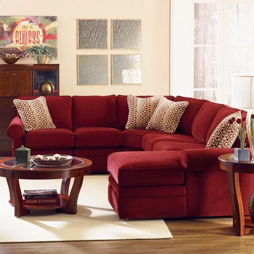 Living Room sectional from Lazy Boy | Red sectional sofa, Living .