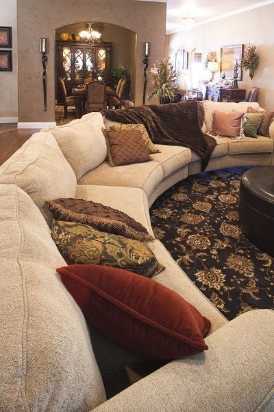 Wrap around couch perfect but i think white leather | Home living .