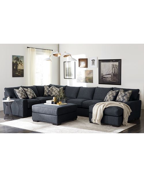 Furniture Tuni Fabric Sectional Sofa Collection, Created for .