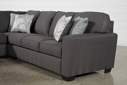 Mcdade Graphite 2 Piece Sectional With Left Arm Facing Armless .