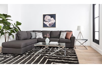 Mcdade Graphite 2 Piece Sectional With Left Arm Facing Armless .
