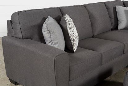 Mcdade Graphite Right Arm Facing Sectional With Oversized Accent .