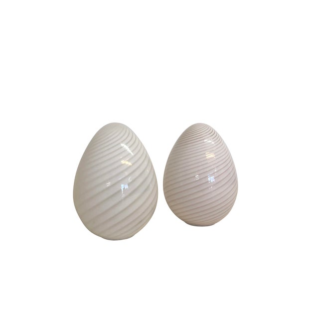 Mid Century Modern Murano Egg Floor or Table Lamps by Vetri 2 .
