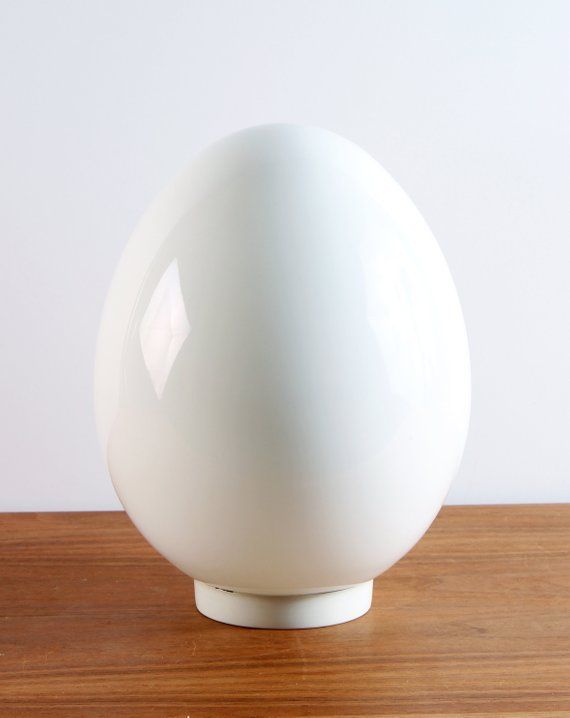 Mid Century Modern Hand blown Glass Egg Table Lamp CVV Vienne .