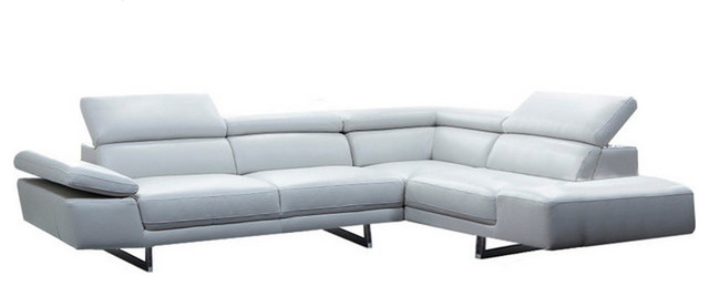 1717 Premium Leather Modern Sectional Sofa - Modern - Sectional .