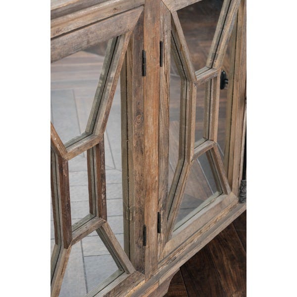 Shop Bradley Reclaimed Wood Mirrored 78-inch Sideboard by Kosas .
