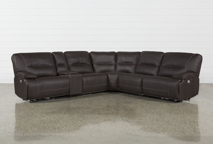Declan 3 Piece Power Reclining Sectional With Right Facing Console .