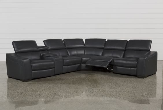 Norfolk Grey 6 Piece Sectional W/Laf Chaise | Sectional, Grey .