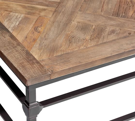 Parquet Square Reclaimed Wood Coffee Table | Pottery Ba