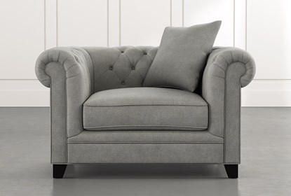 Patterson III Light Grey Arm Chair | Living Spac