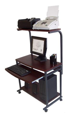 STS-7801 Compact Portable Computer Desk w/ Hutch Shelf & Keyboard .