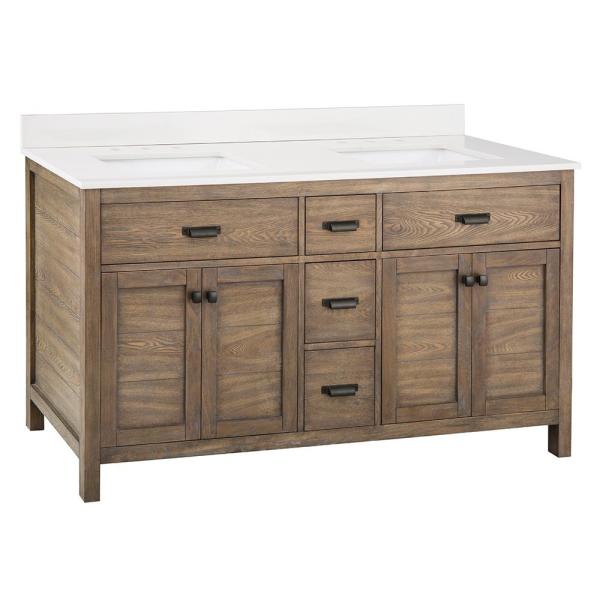 Home Decorators Collection Stanhope 61 in. W x 22 in. D Vanity in .