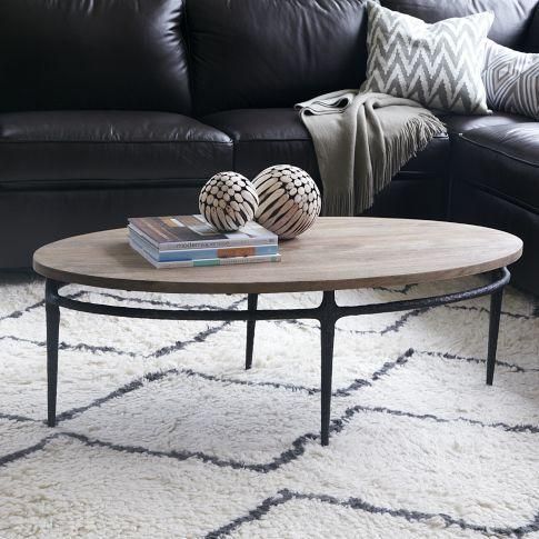 Tables - Cast Base Coffee Table | west elm - cast iron based .