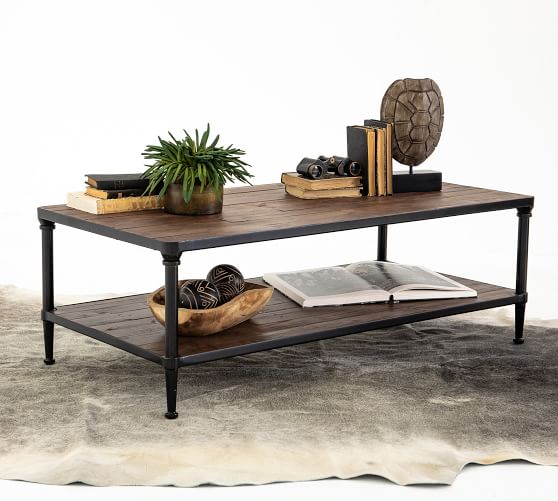 Juno Rectangular Reclaimed Wood Coffee Table | Pottery Ba