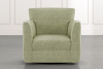 Revolve Green Swivel Accent Chair | Living Spac
