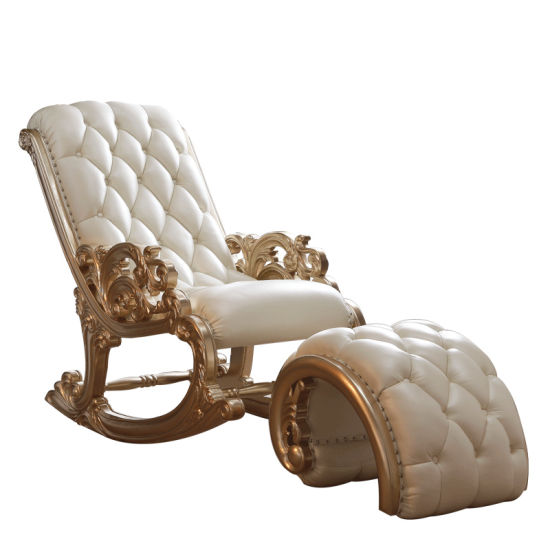 China Royal Rocking Sofa Chair with Wood Ottoman for Home .