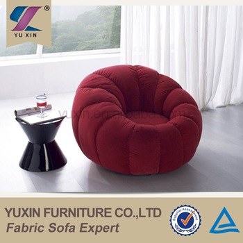 Luxury Velvet Single Wooden Sofa Chair/round Mini Sofa Chair .