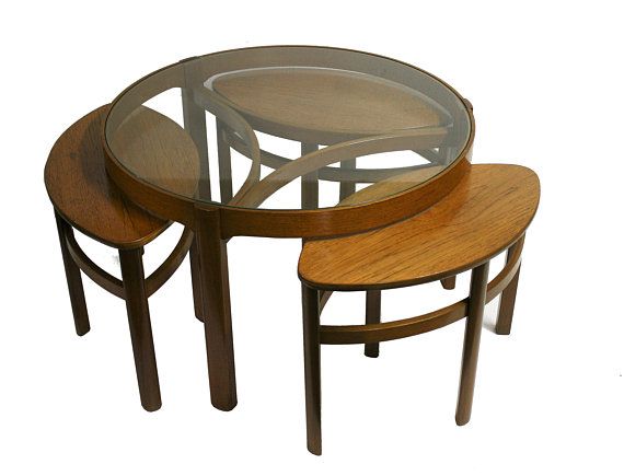Vintage nesting tables by Nathan furniture, model 5614, 1960s .