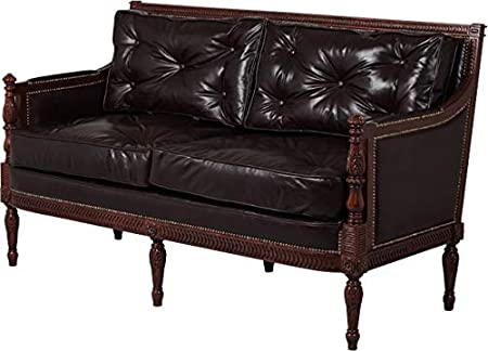 Amazon.com: Scarborough House Italian Leather Sofa Tufted .
