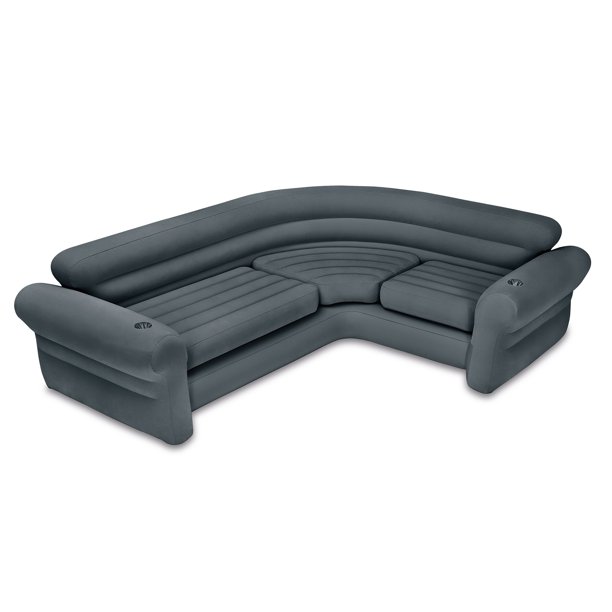 Intex Inflatable Portable Indoor Corner Couch Sectional Sofa with .