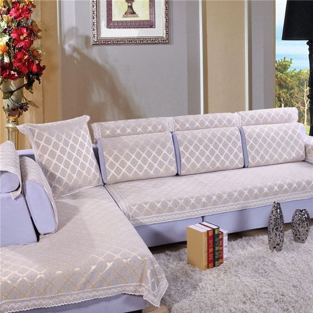 100% Cotton sofa cover Europe Beige Sofa Covers Sectional Sofa .