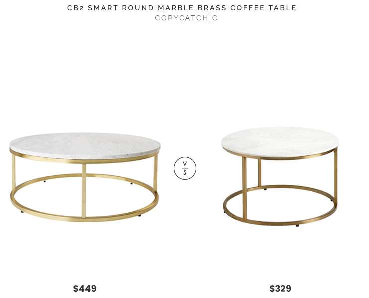 Daily Find | CB2 Smart Round Marble Brass Coffee Table - copycatch