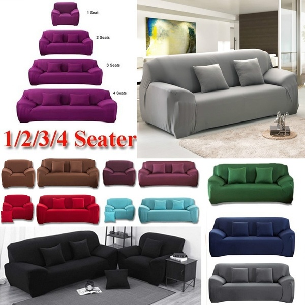 Stretch Chair Cover Sofa Covers 1 2 3 Seater Protector Couch Cover .