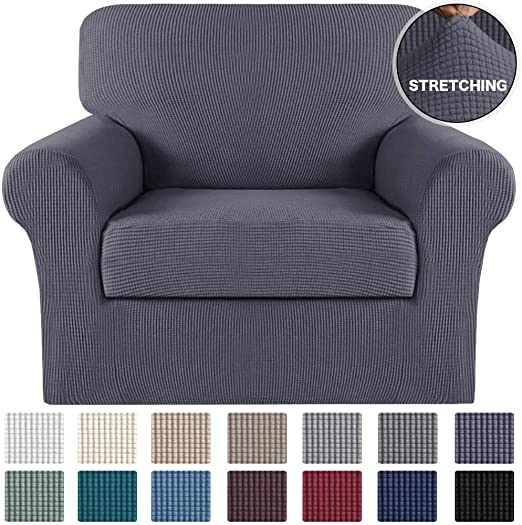 Amazon.com: Turquoize 2 Piece Sofa Slipcover Stretch Chair .