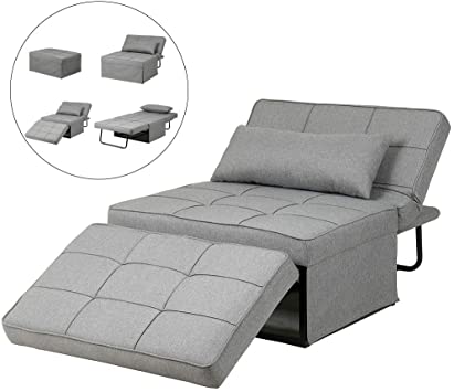 Amazon.com: Diophros Folding Ottoman Sofa Bed, 4 in 1 Multi .